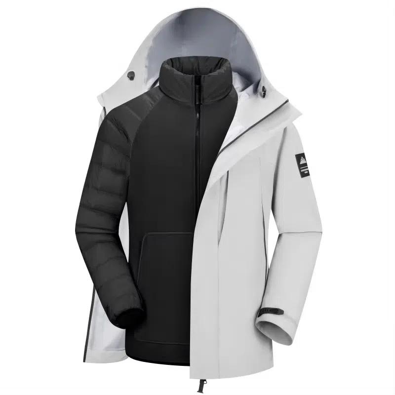 阿尔卑斯  户外登山连帽  防水防风防紫外线耐磨防静电抗菌防泼水防雨冲锋衣 男女同款