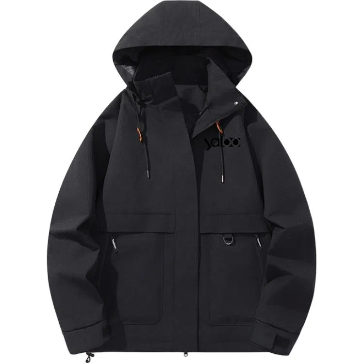 雅鹿优选  时尚百搭通勤连帽合身休闲  防水防风透气耐磨保暖冲锋衣 男女同款