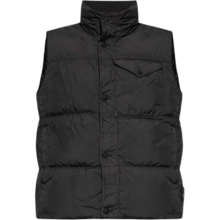 Stone Island Recycled Nylon Quilted Vest Black