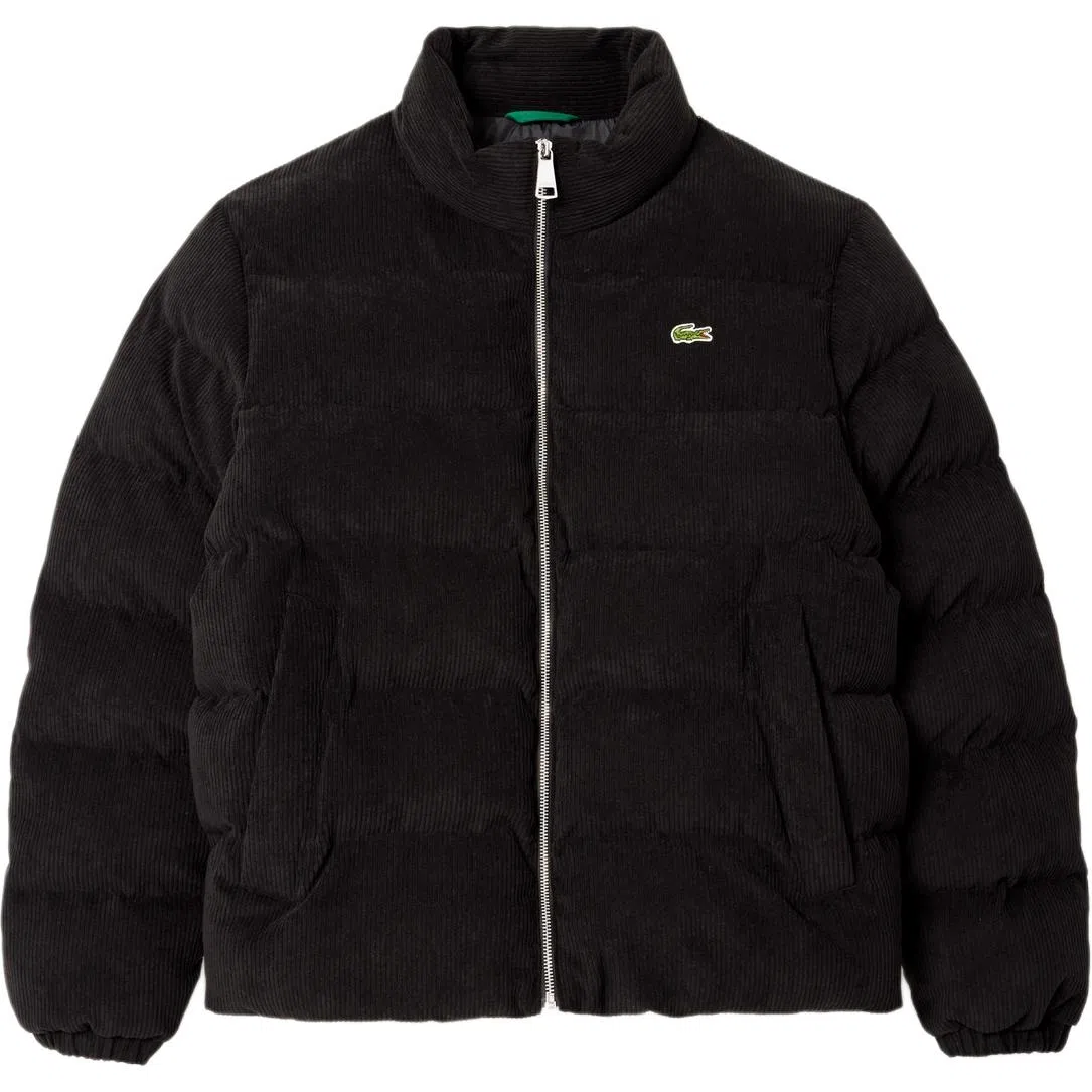 Lacoste Corduroy Zip Jacket Black
