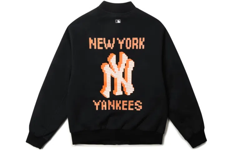 MLB Yankees Logo Zip Baseball Jacket Black