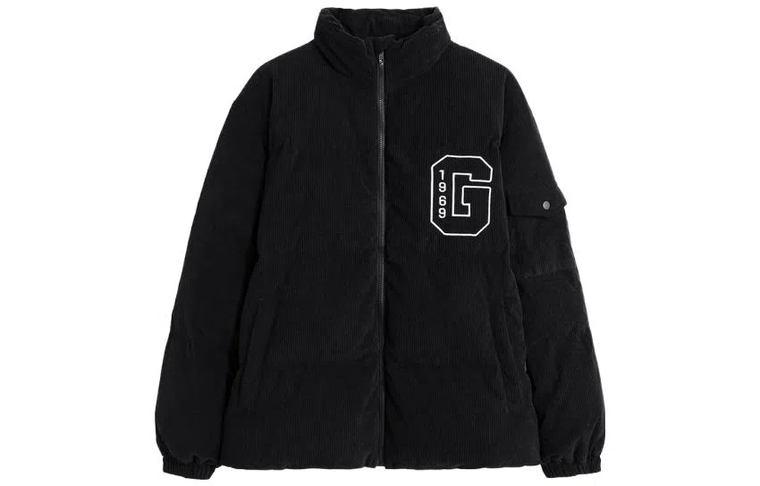 GAP Letter Print Hoodie Down Jacket Unisex