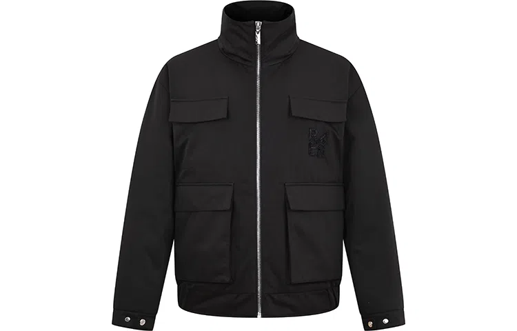 RARE FW23 Solid Color Cargo Pocket Down Jacket Black