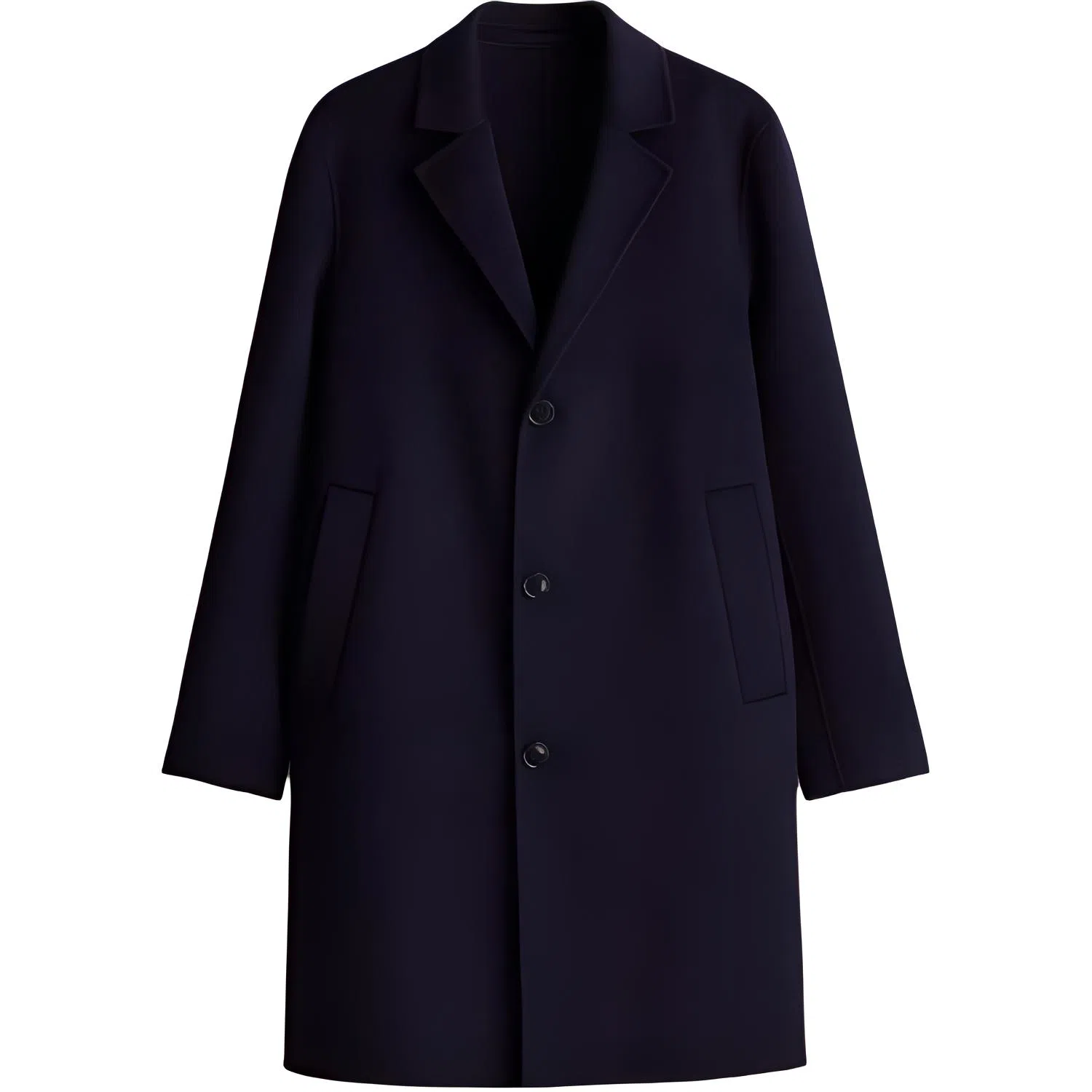 H&M Single-Breasted Coat Blue