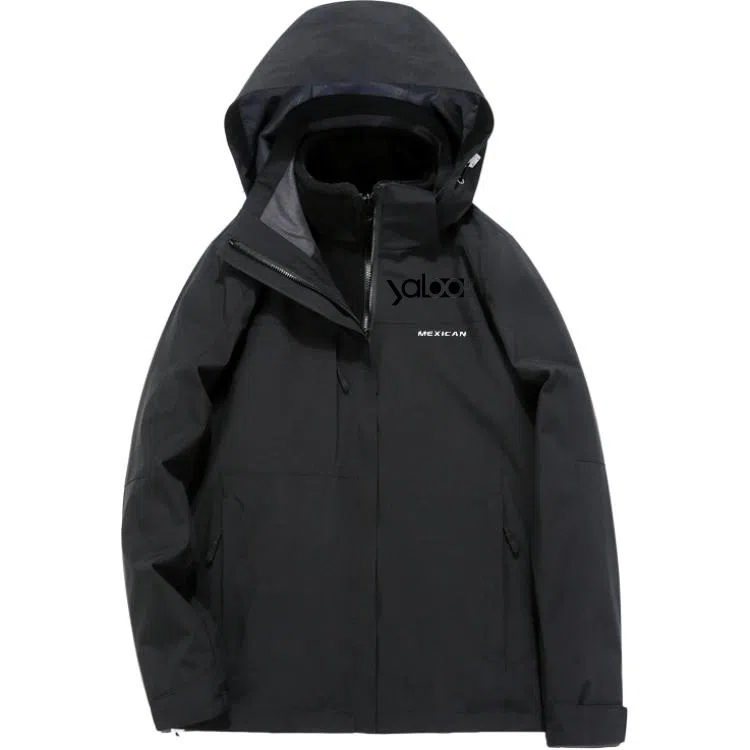 雅鹿优选  保暖连帽拉链长袖  防水防风透气耐磨冲锋衣 男款