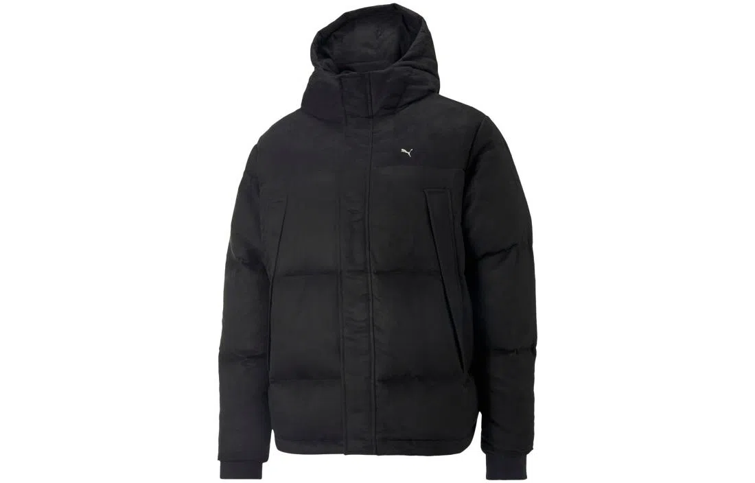 PUMA MMQ Hidden Zip Puffer Jacket Black