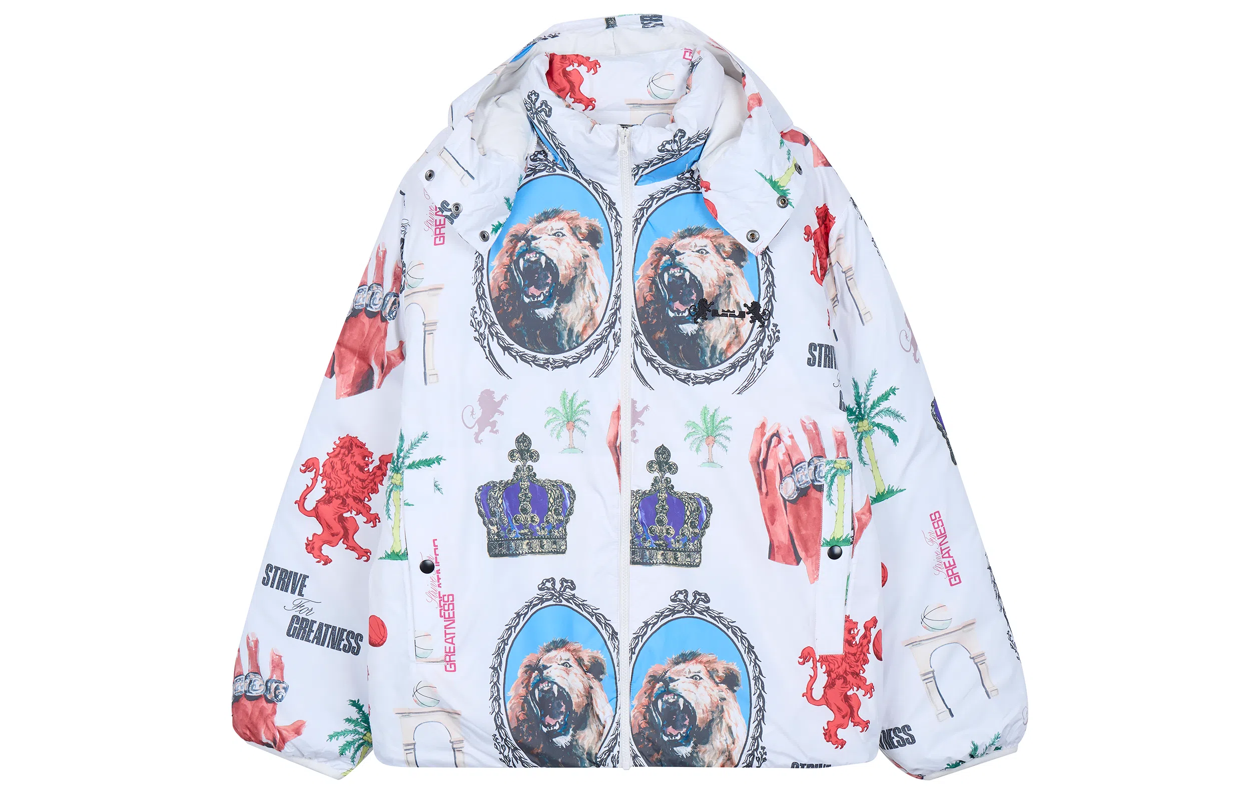 Nike Therma-FIT Printed Hooded Jacket White