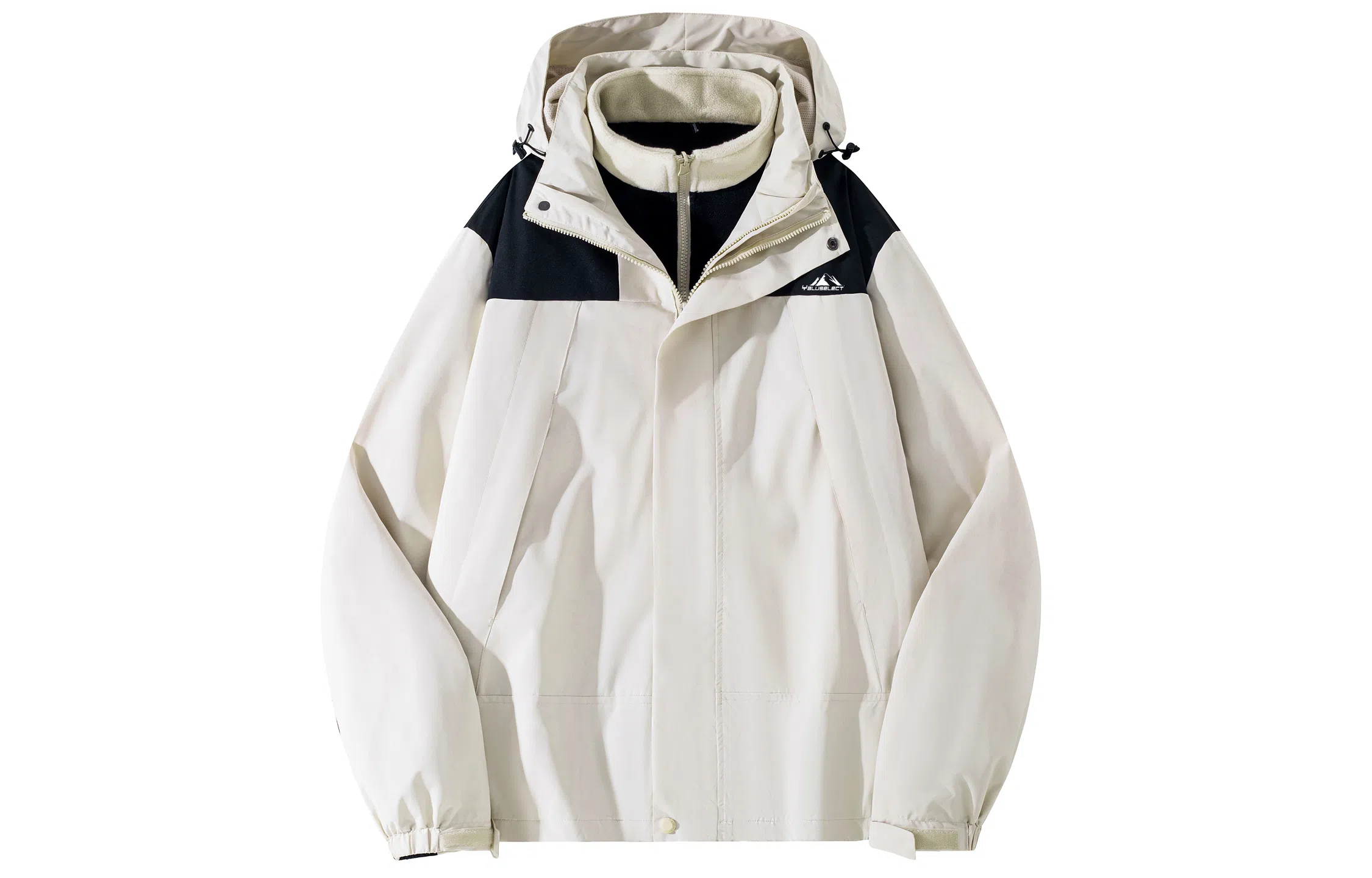 雅鹿优选  可拆卸保暖内搭宽松连帽三合一  防水防风冲锋衣 男女同款