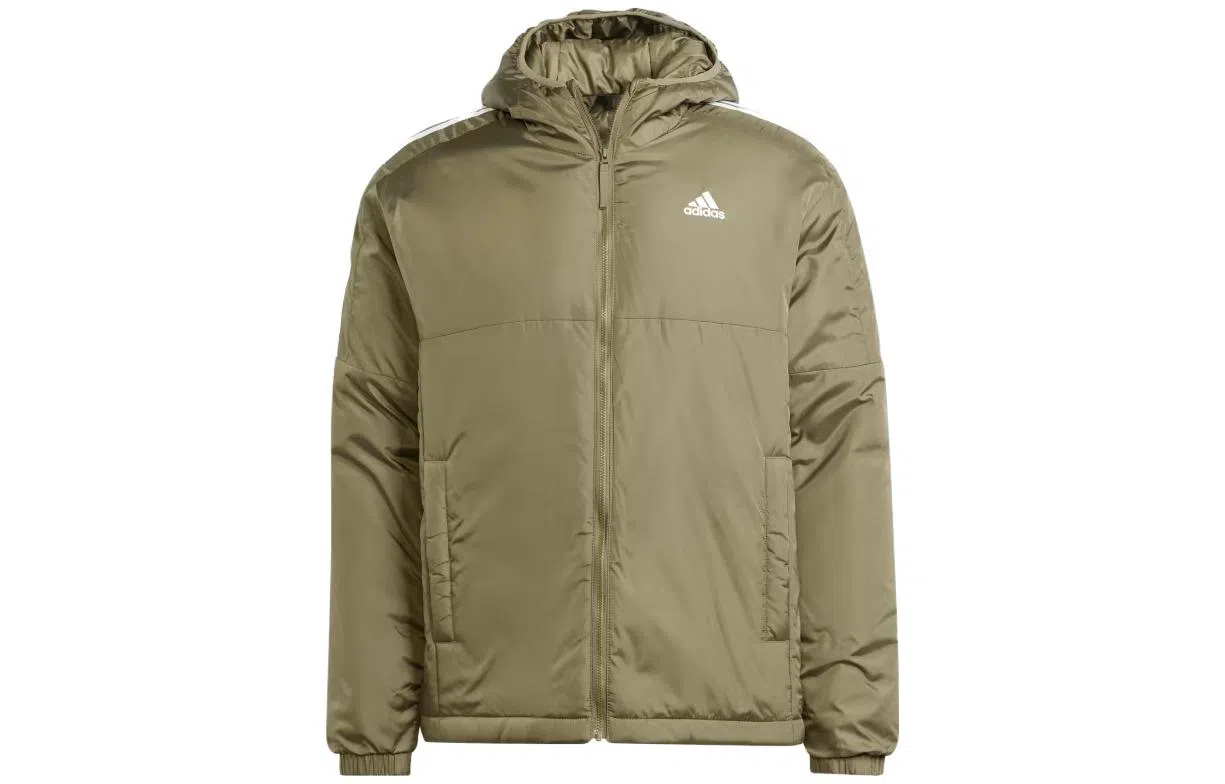 adidas Essentials Insulated Hooded Jacket Olive