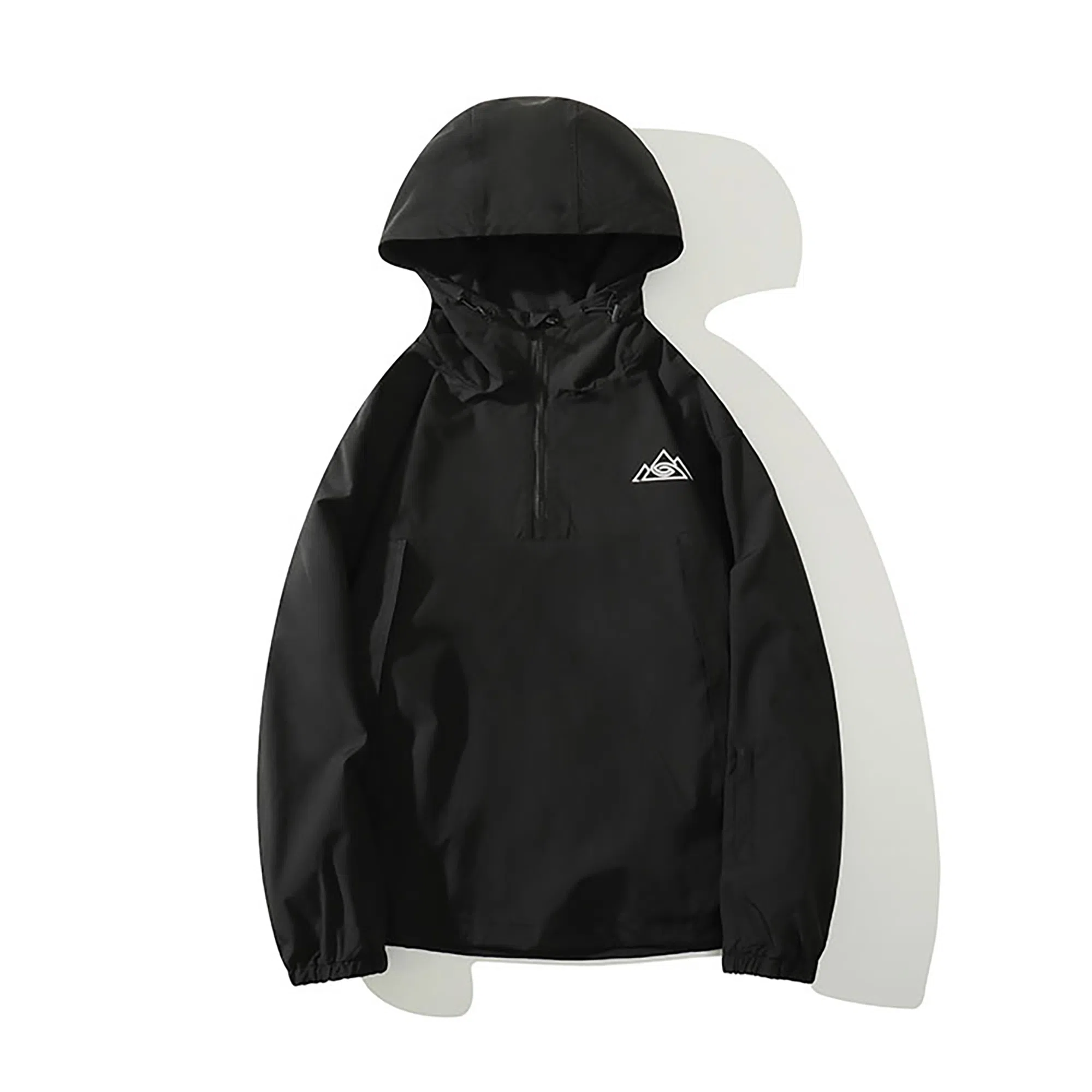 雅鹿  山系系列户外出行徒步登山旅行纯色简约时尚拉链连帽长袖滑雪  防风透气耐磨保暖防水冲锋衣 男女同款