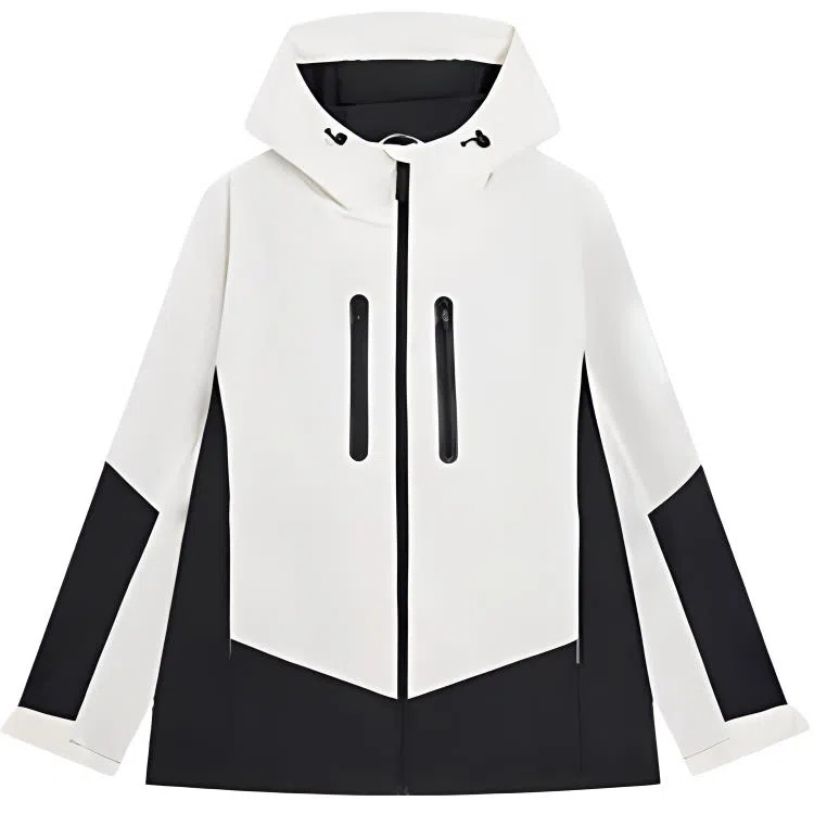 特步  综训系列 运动休闲宽松舒适  防水防风保暖冲锋衣 男女同款 古德白