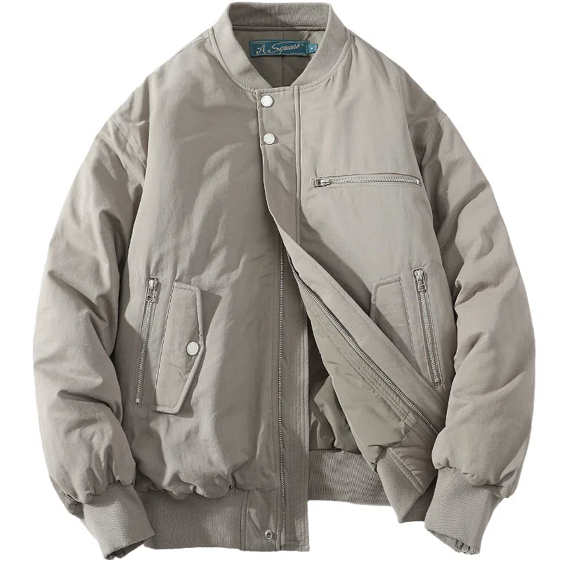 A SQUARE ROOT Bomber Jacket Grey