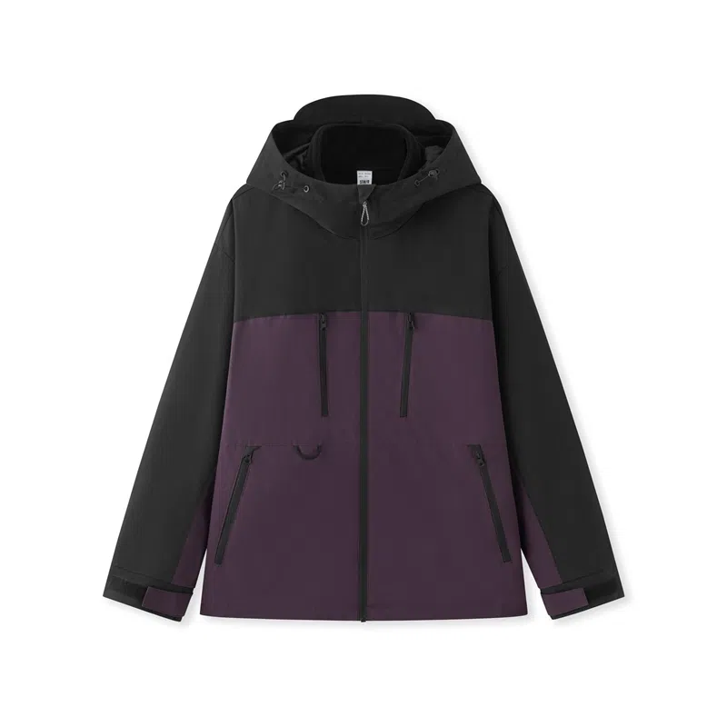 森马 摇粒绒两件套三合一三防抗静电户外风连帽夹克外套 男女同款