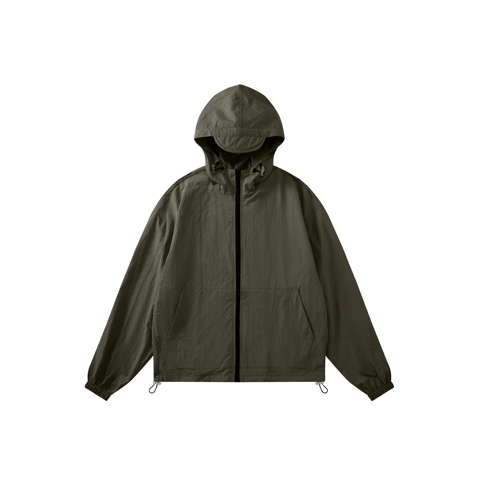 我是大卫 美式高街个性户外连帽防晒短款设计抽绳夹克外套 男女同款