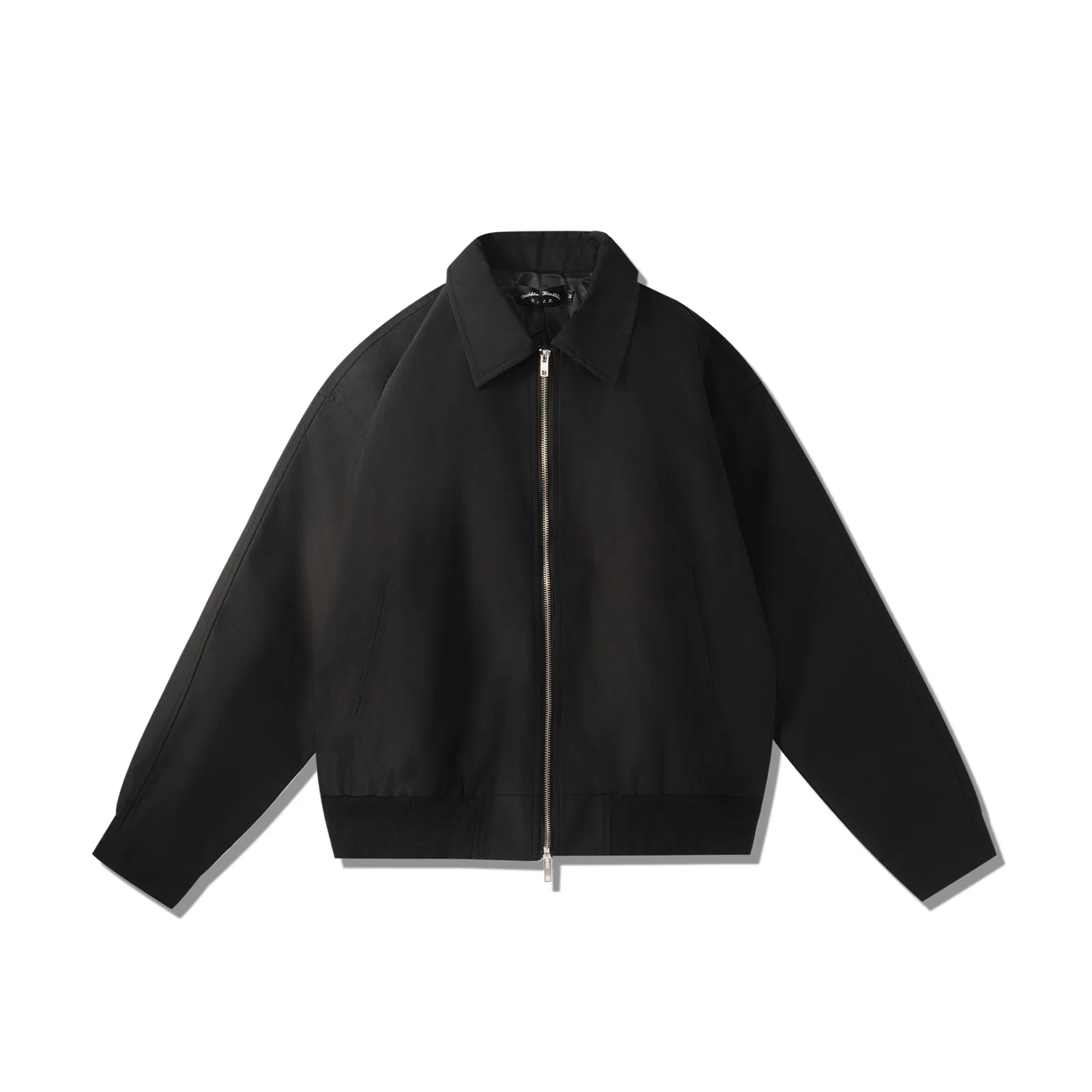 我是大卫 帅气百搭宽松休闲潮牌韩版棒球服夹克外套 男女同款 黑色