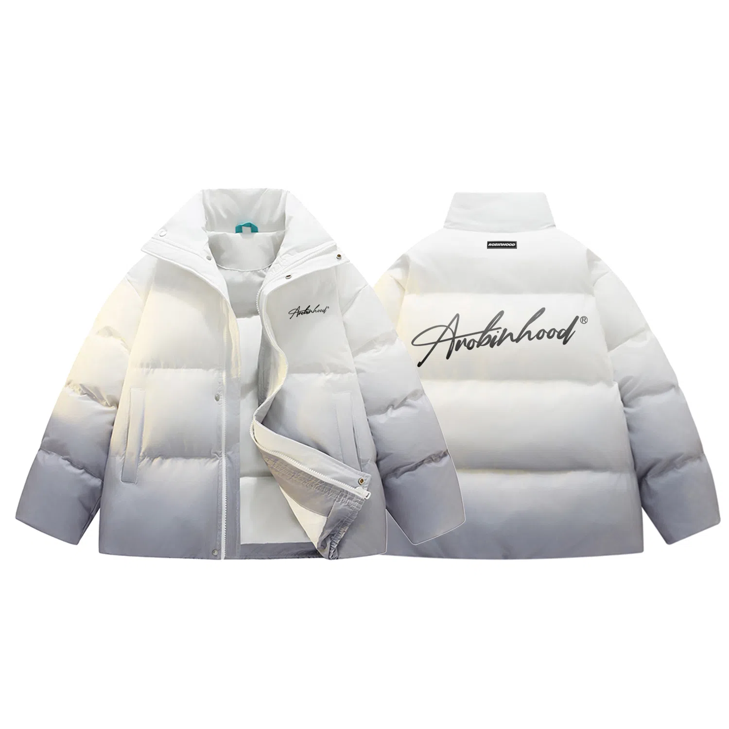 ROBINHOOD Gradient Logo Down Jacket
