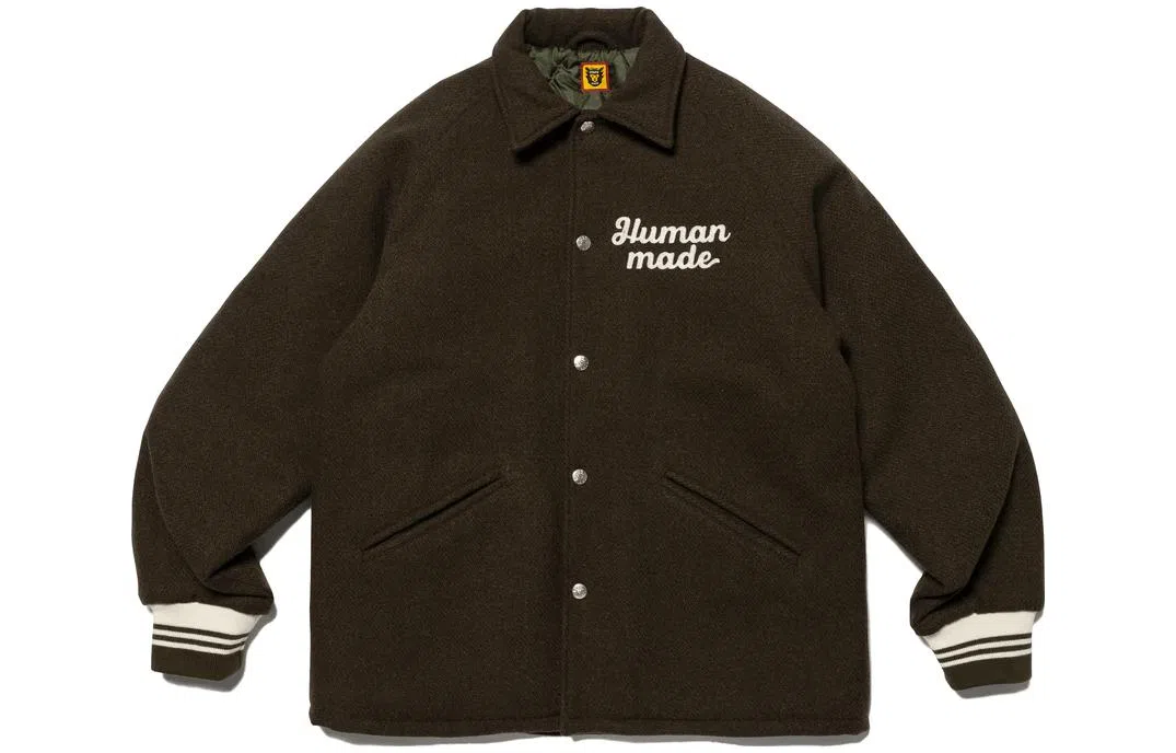 HUMAN MADE FW23 Badge Embroidered Baseball Jacket
