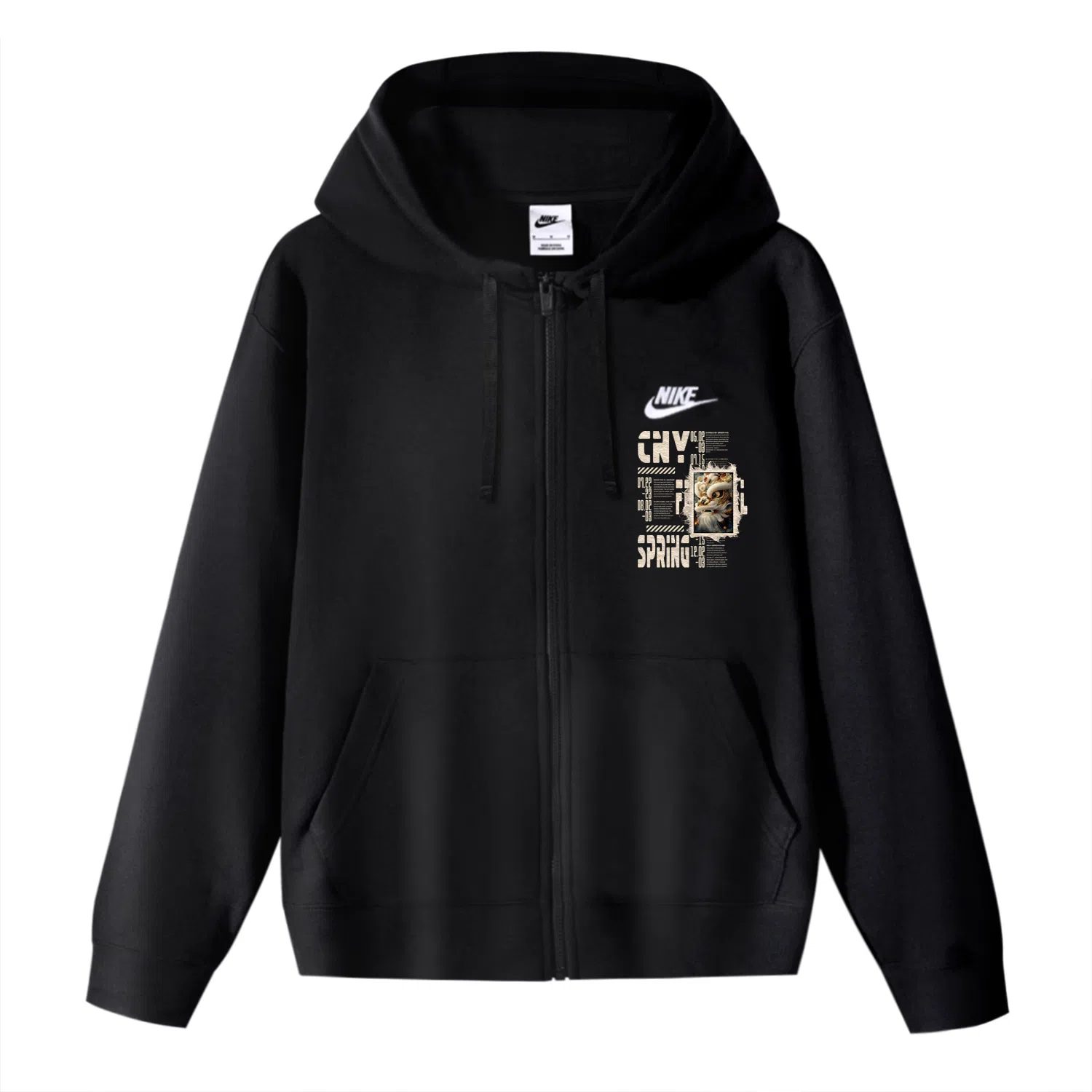 Nike CNY Hoodie Jacket Black