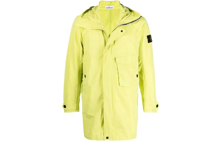 Stone Island FW21 Logo Parka Yellow