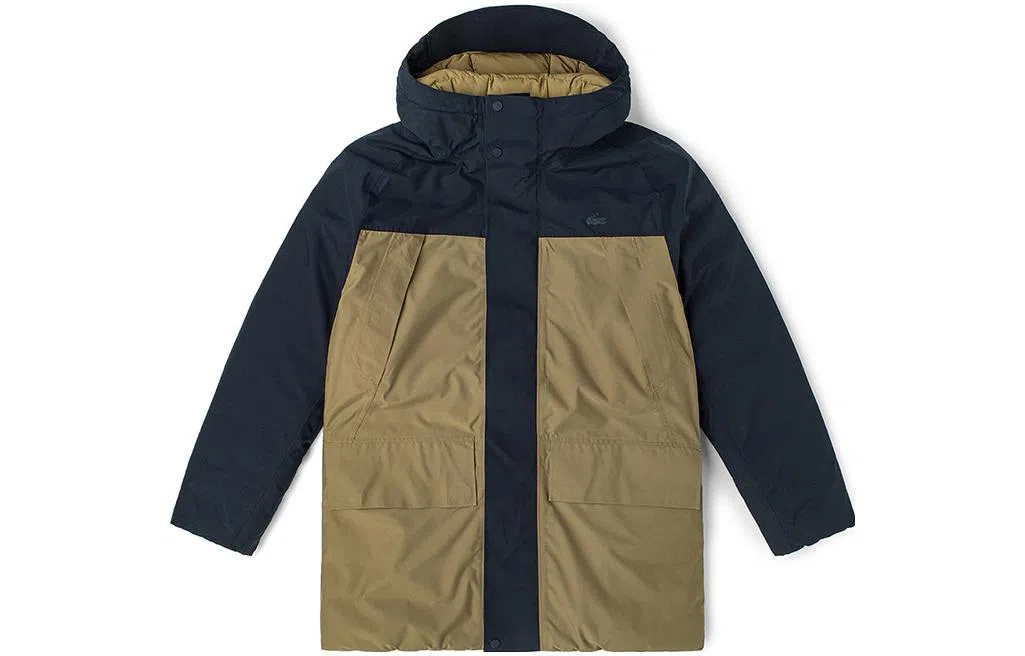 Lacoste Hooded Down Jacket Khaki