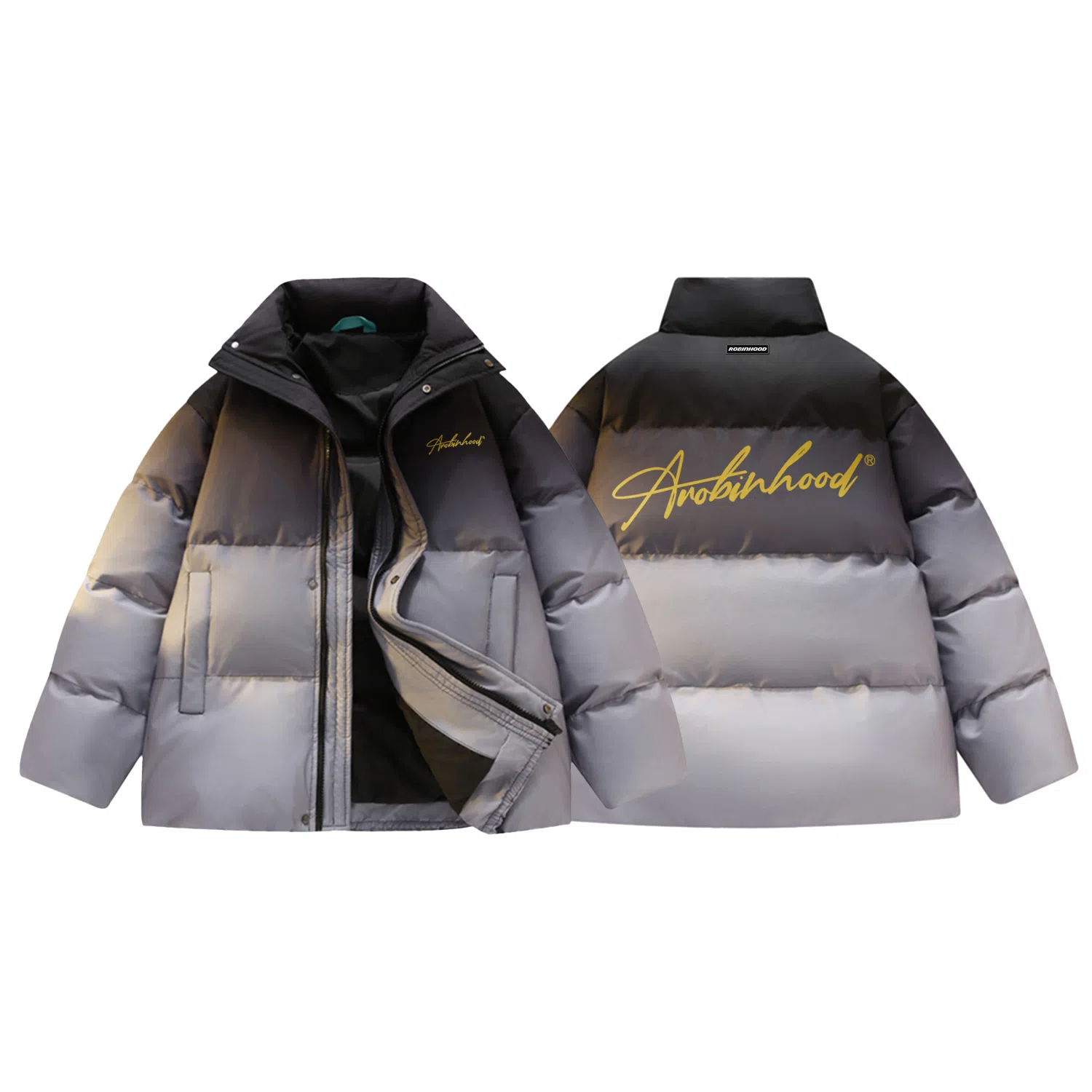 ROBINHOOD Gradient Logo Down Jacket