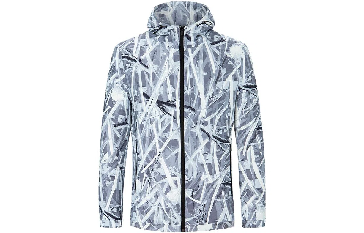 才子 休闲修身短款连帽夹克 男款 灰色