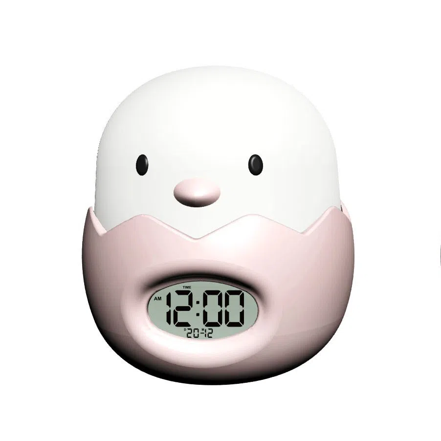 凯琴 萌鸡蓝牙小时钟夜灯床头 电子机芯 闹钟 男女同款