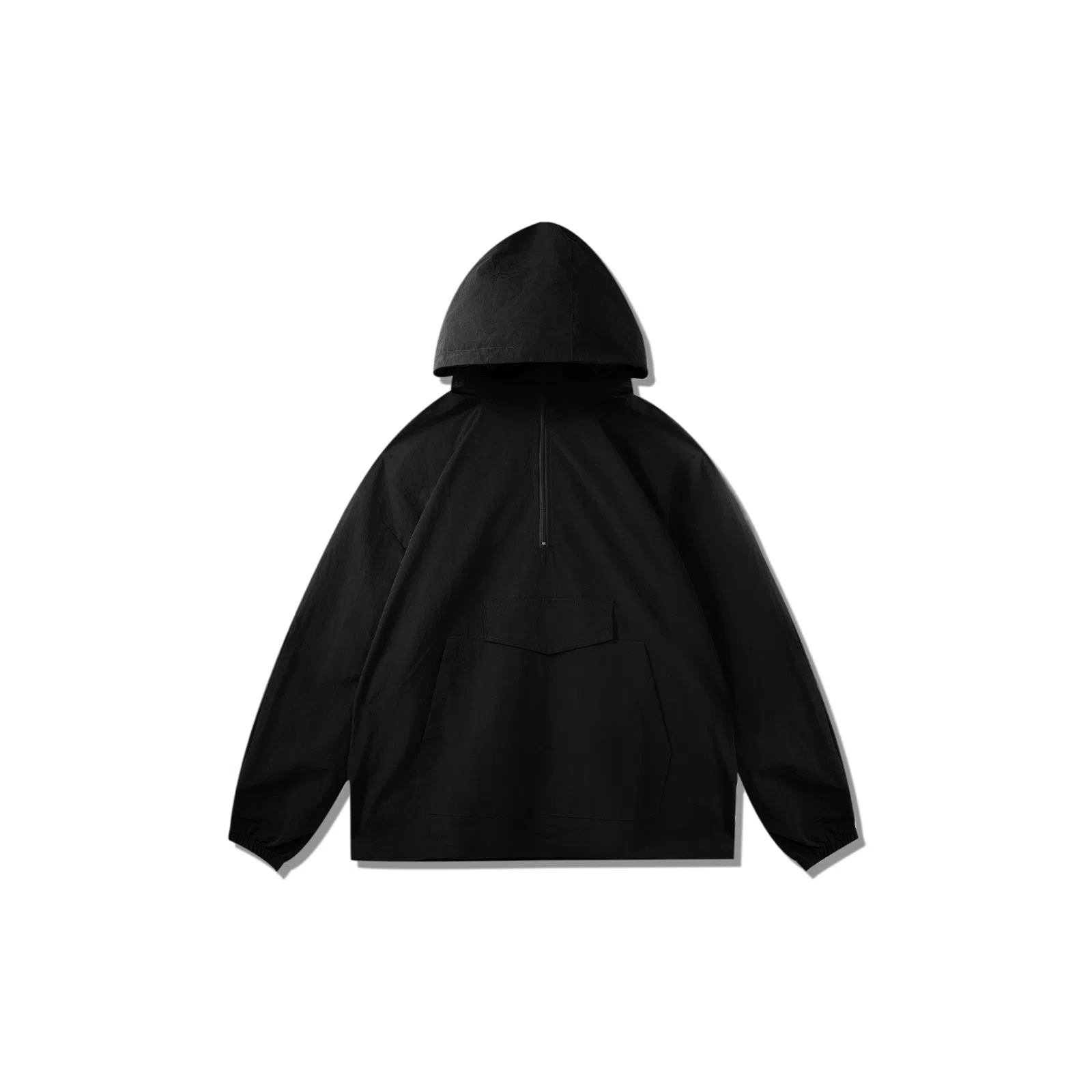 我是大卫 美式半拉链连帽户外纯色百搭夹克外套 男女同款