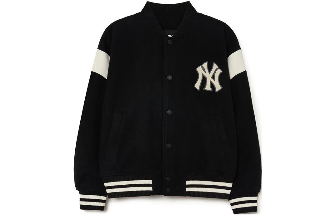 MLB Yankees Letterman Jacket Black