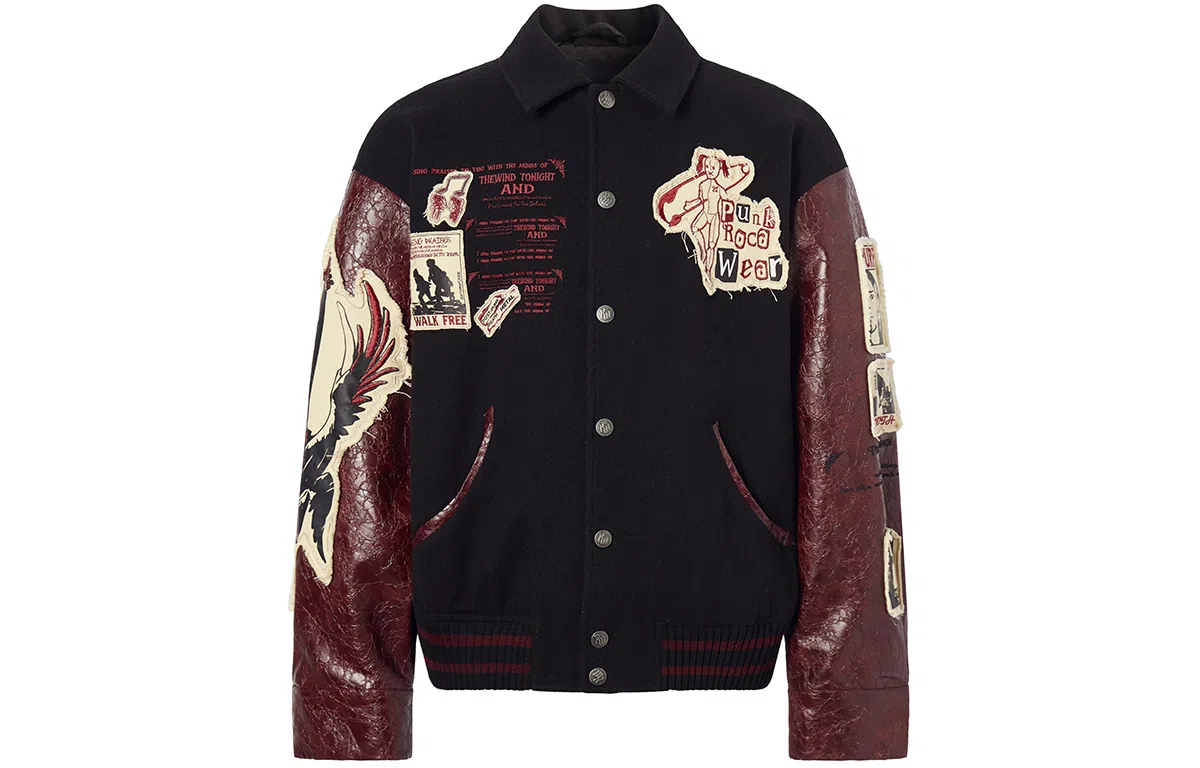 Rocawear Varsity Jacket Black Red