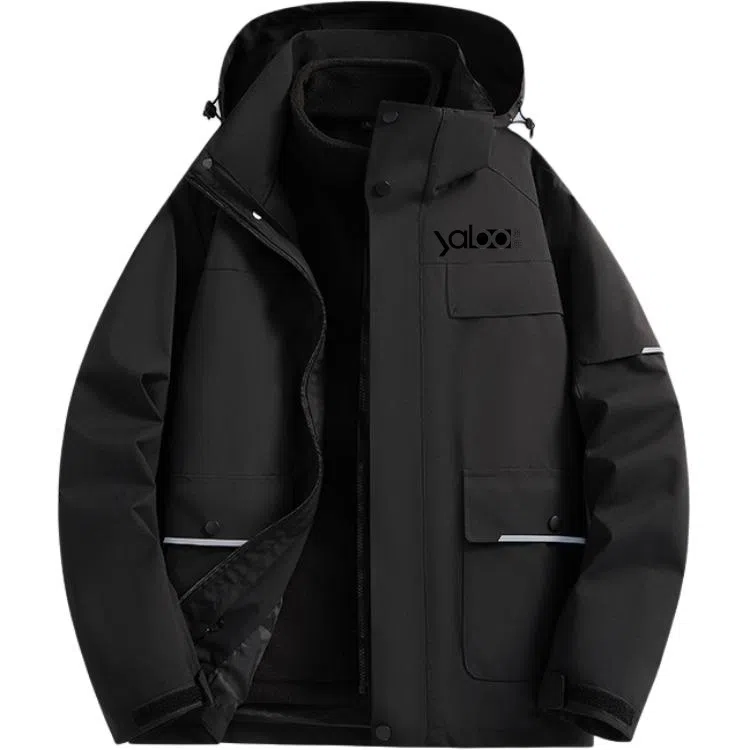 雅鹿优选  休闲简约印花插肩长袖连帽  防紫外线透气保暖超轻防水防风防寒冲锋衣 男女同款