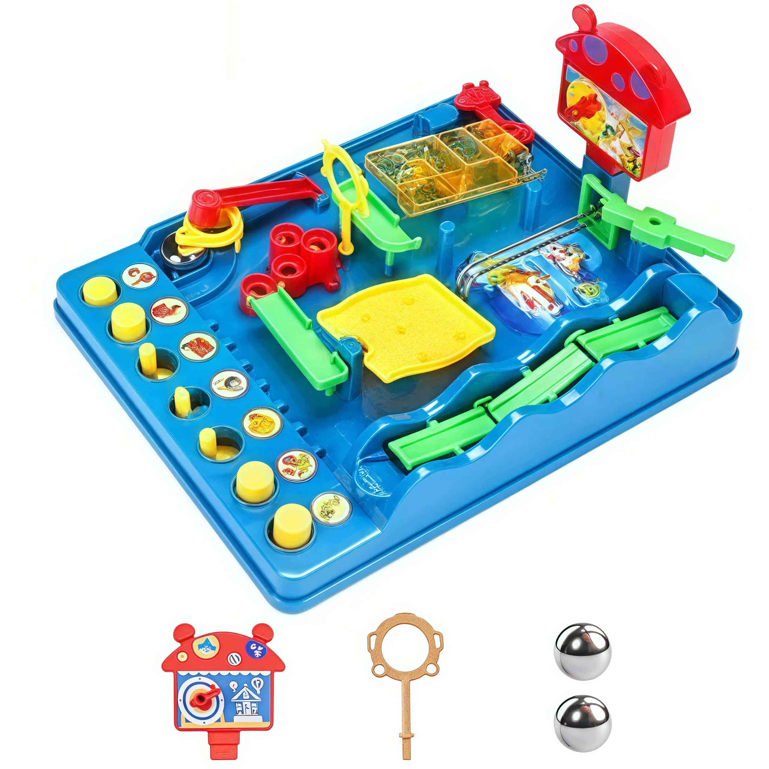 古欧 趣味丛林闯关大冒险滚珠轨道 社交互动  早教益智玩具