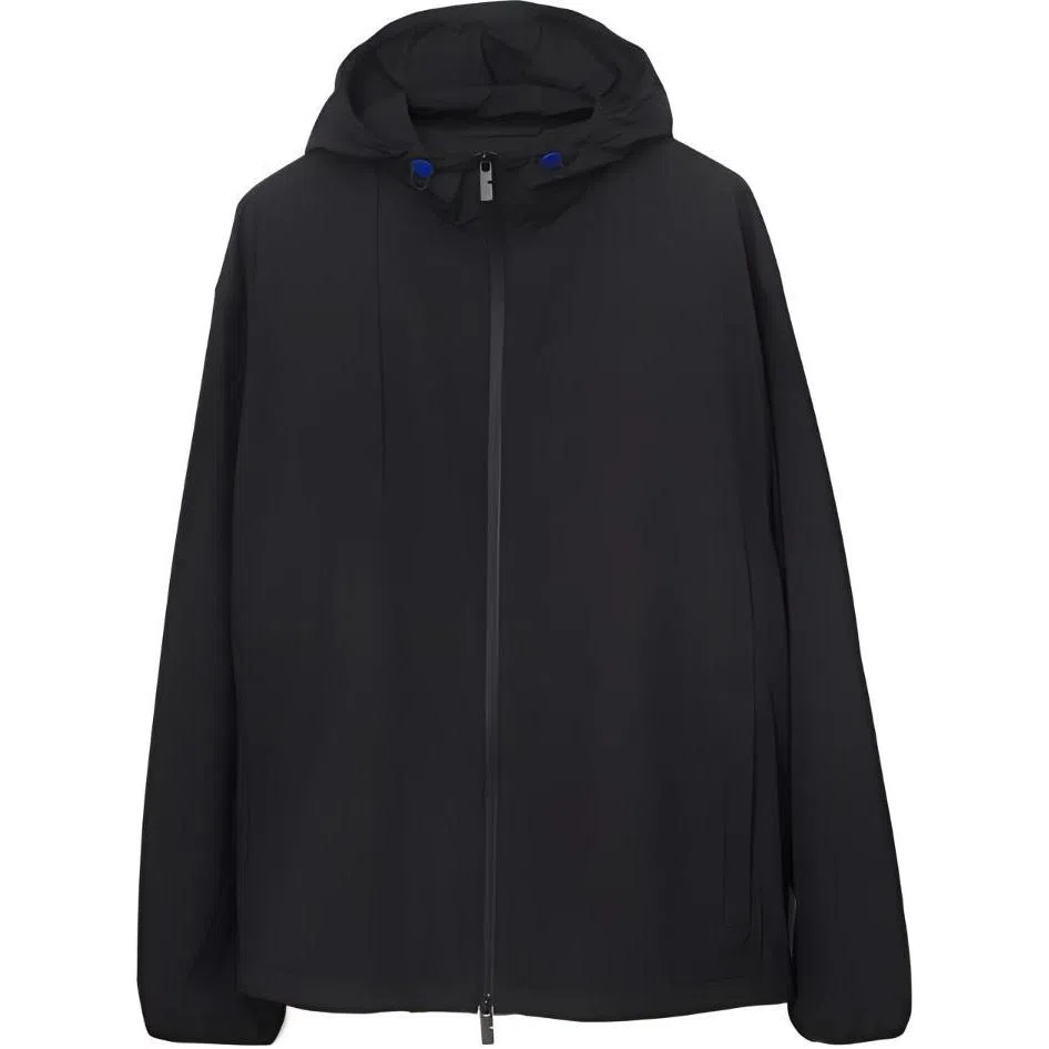 Burberry Hooded Zip Jacket Black