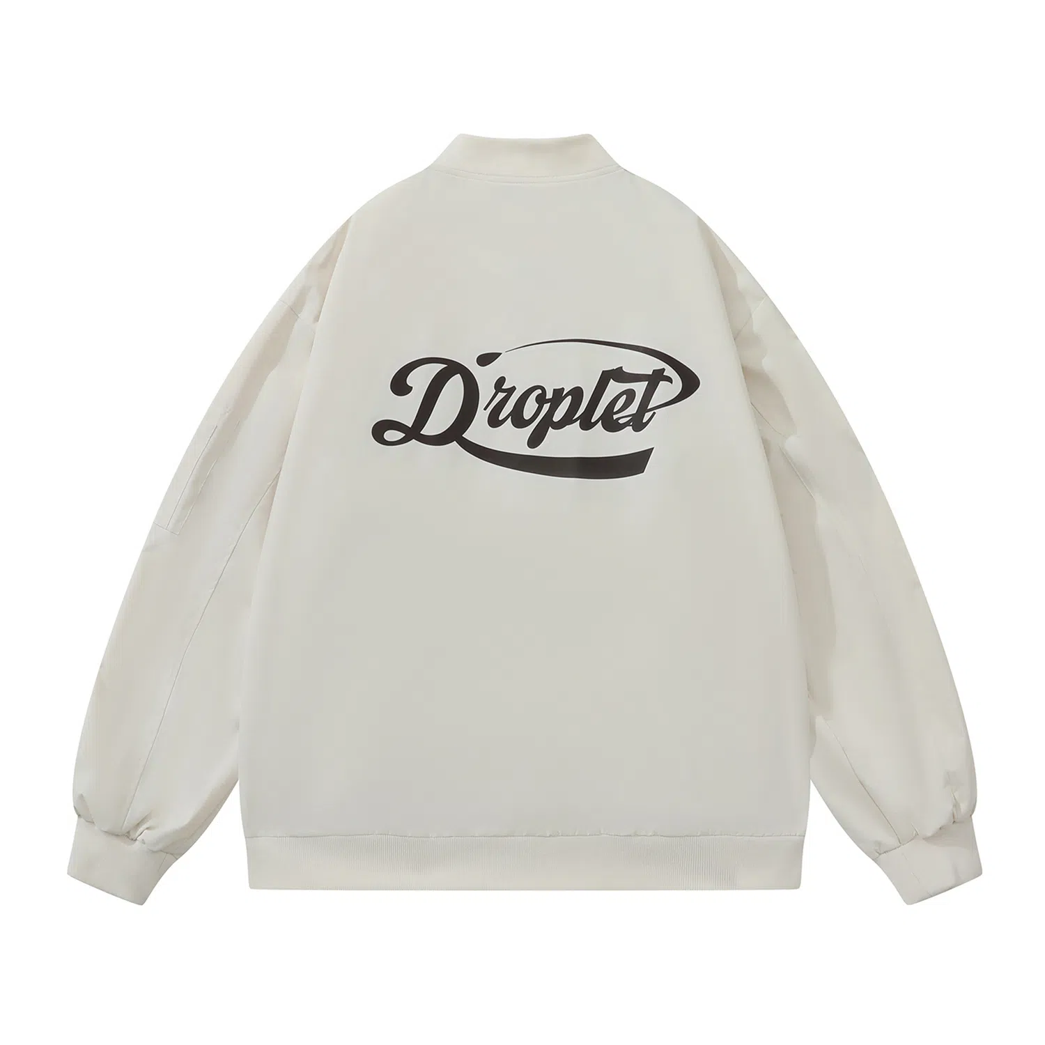 三体 水滴系列 简约基础款纯色拉链字母印花保暖防风棒球领开衫飞行服户外工装机能风美式复古高街潮牌个性夹克外套 男女同款