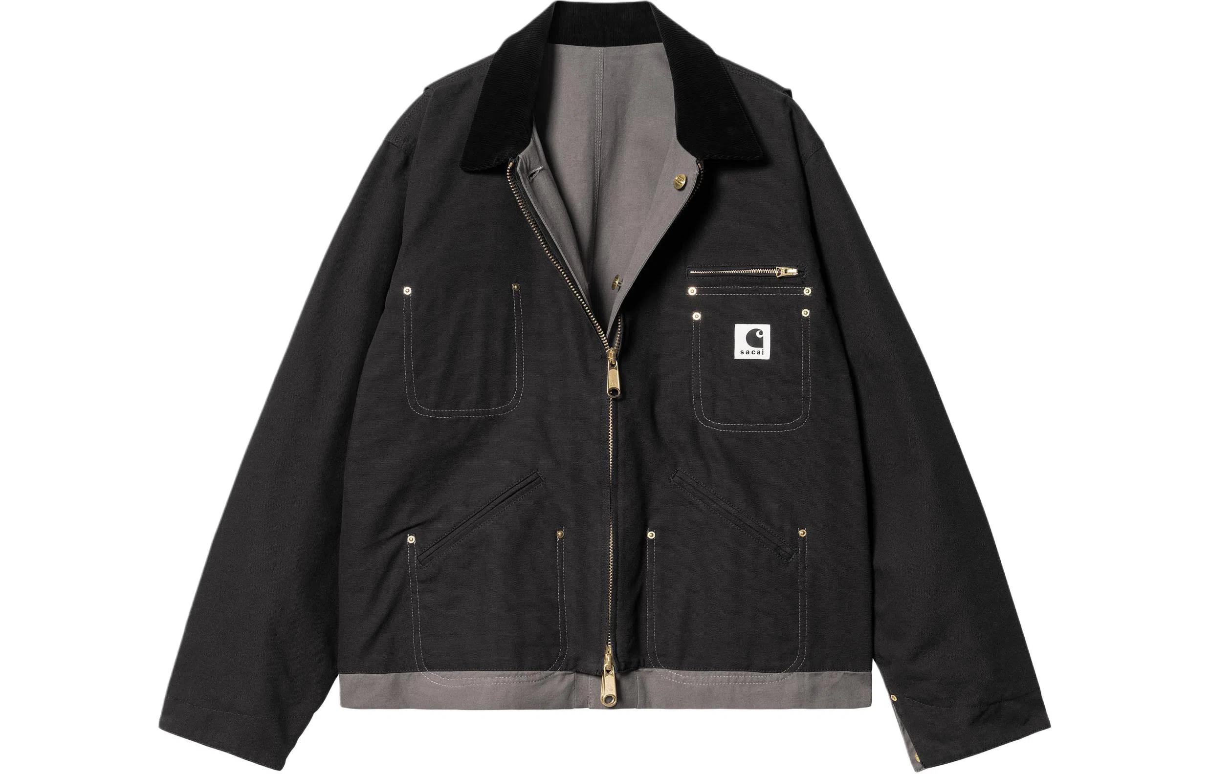 Sacai x Carhartt WIP Detroit Jacket Black