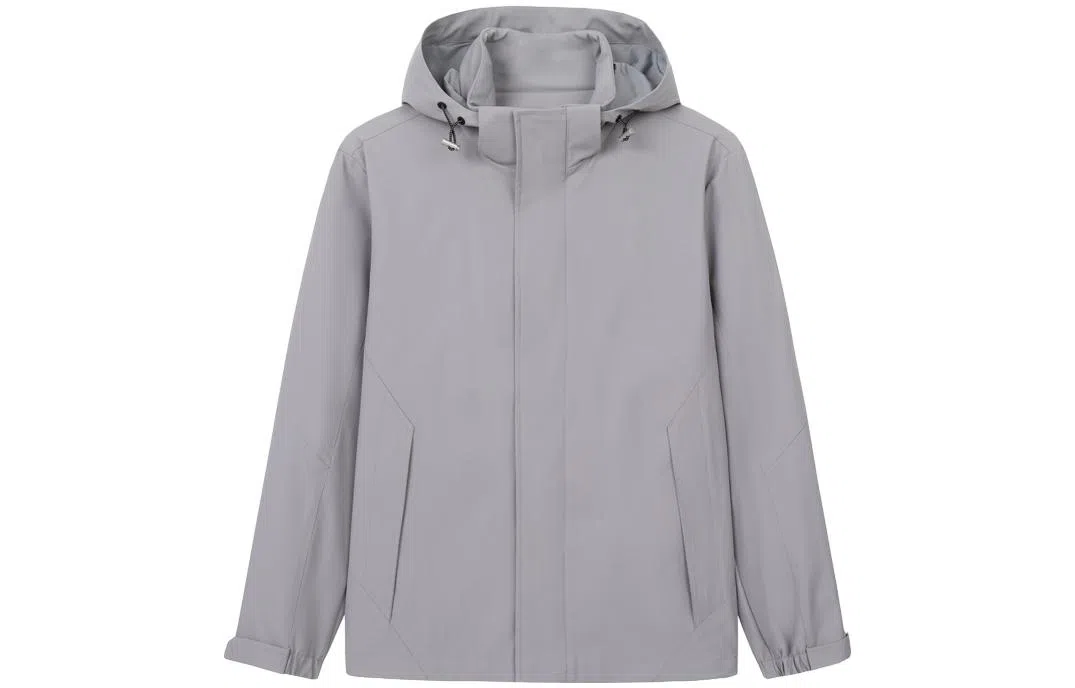 才子 纯色可脱卸帽轻简运动夹克 男款