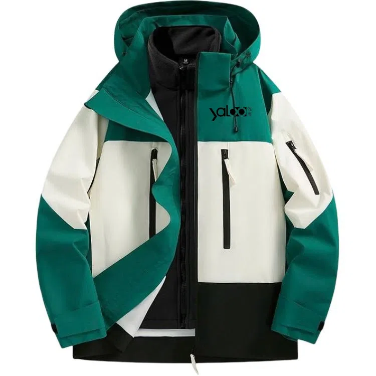 雅鹿优选  三合一可拆卸宽松  防水防风透气耐磨冲锋衣 男女同款