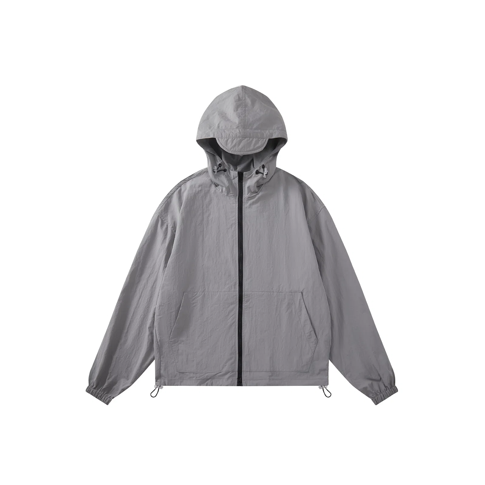 我是大卫 美式高街个性户外连帽防晒短款设计抽绳夹克外套 男女同款