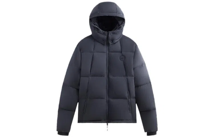 KITH FW23 Wrinkle Nylon Midi Puffer Navy