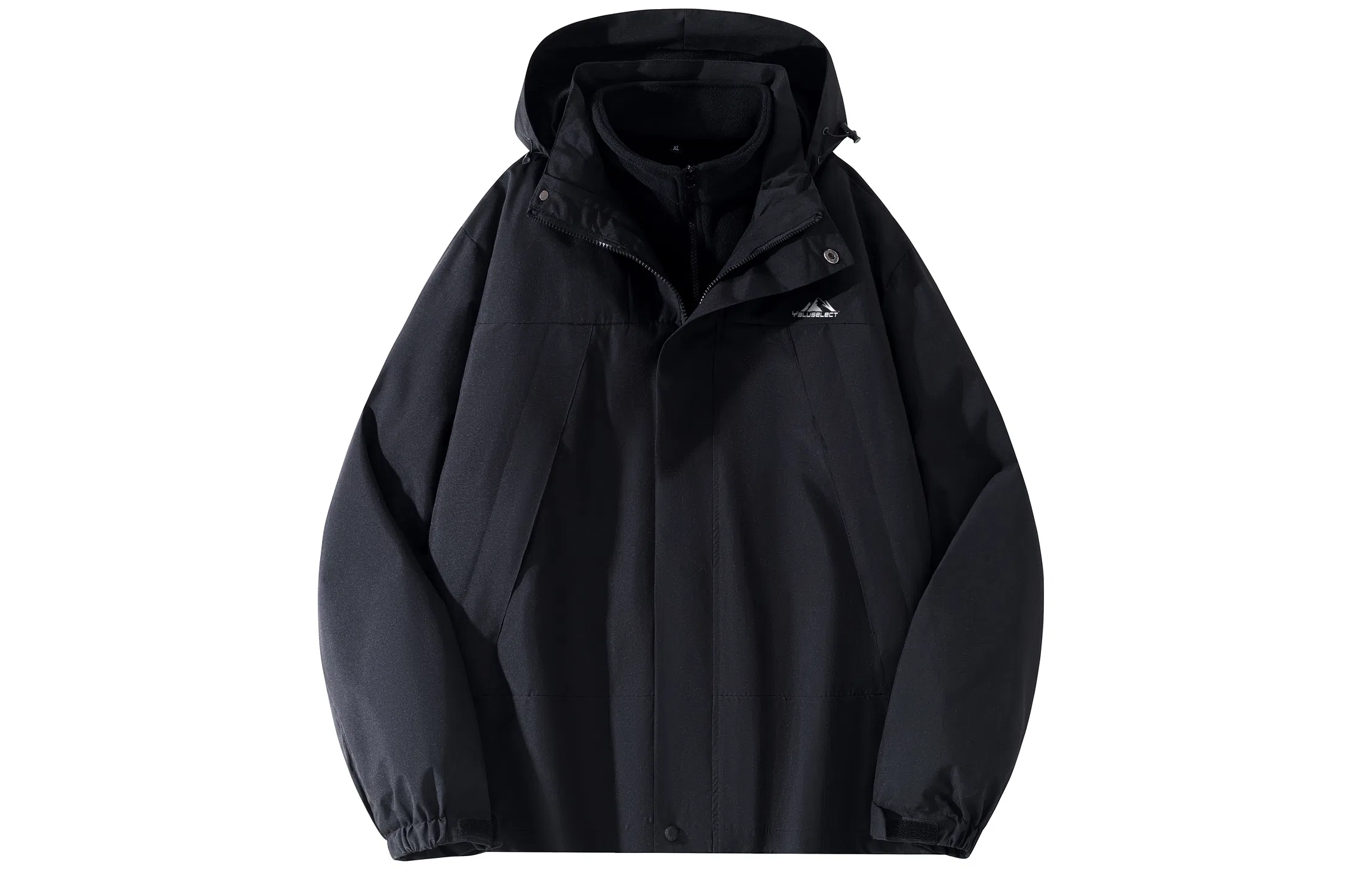 雅鹿优选  可拆卸保暖内搭宽松连帽三合一  防水防风冲锋衣 男女同款