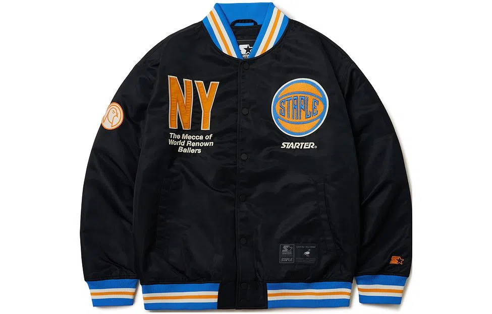Starter x Staple Varsity Jacket Black