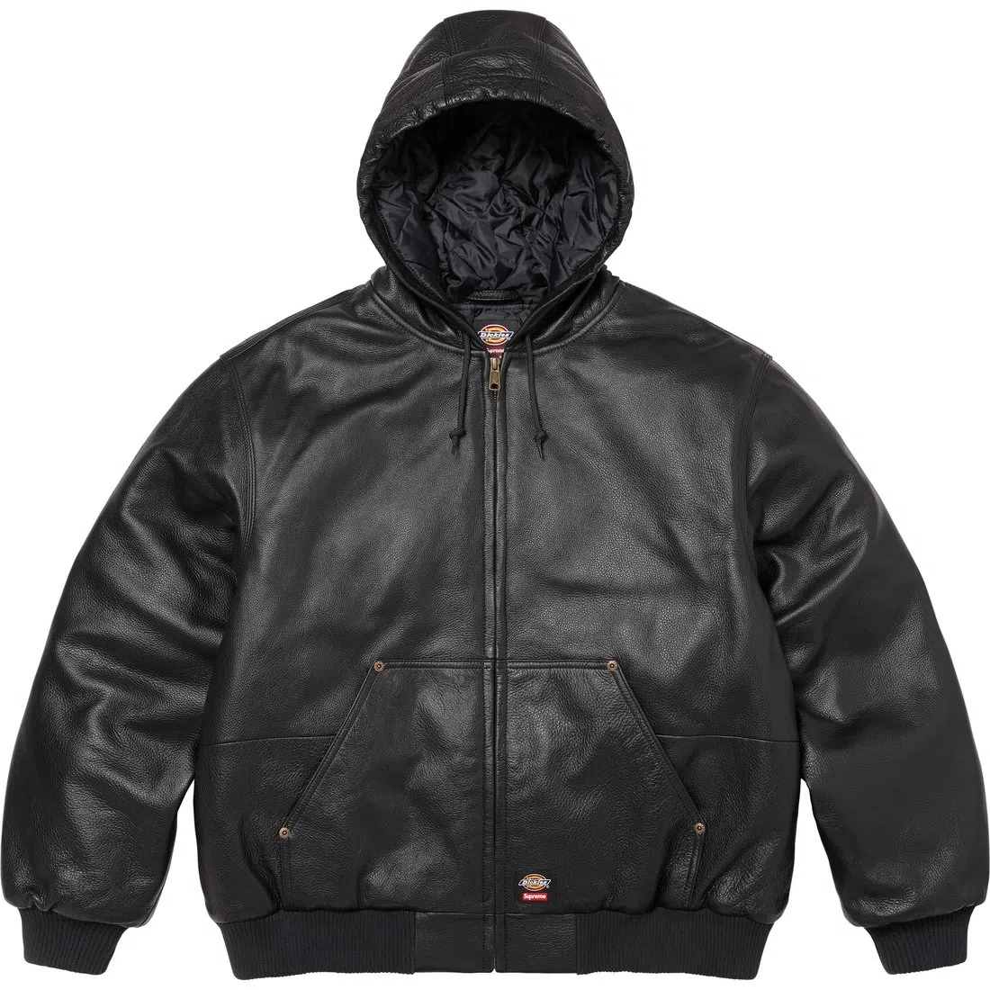 Supreme x Dickies Hooded Leather Work Jacket