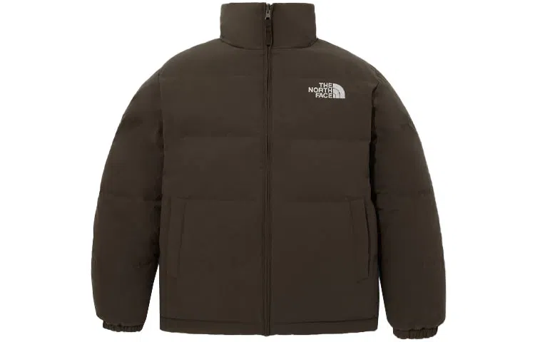 The North Face Logo Reversible Down Jacket Brown