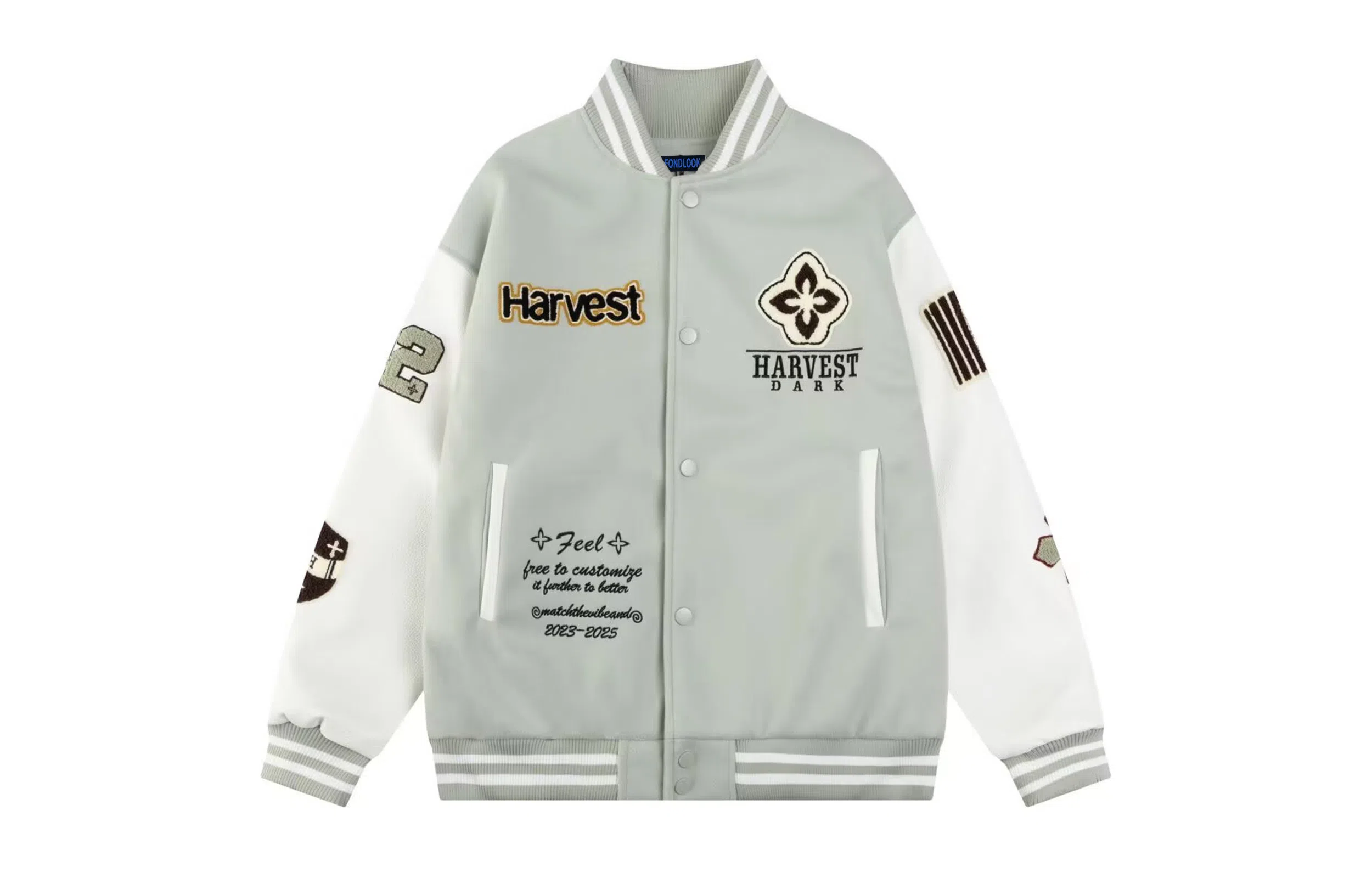 美式复古潮流拼接学院风飞行员春秋休闲百搭棒球服 男女同款