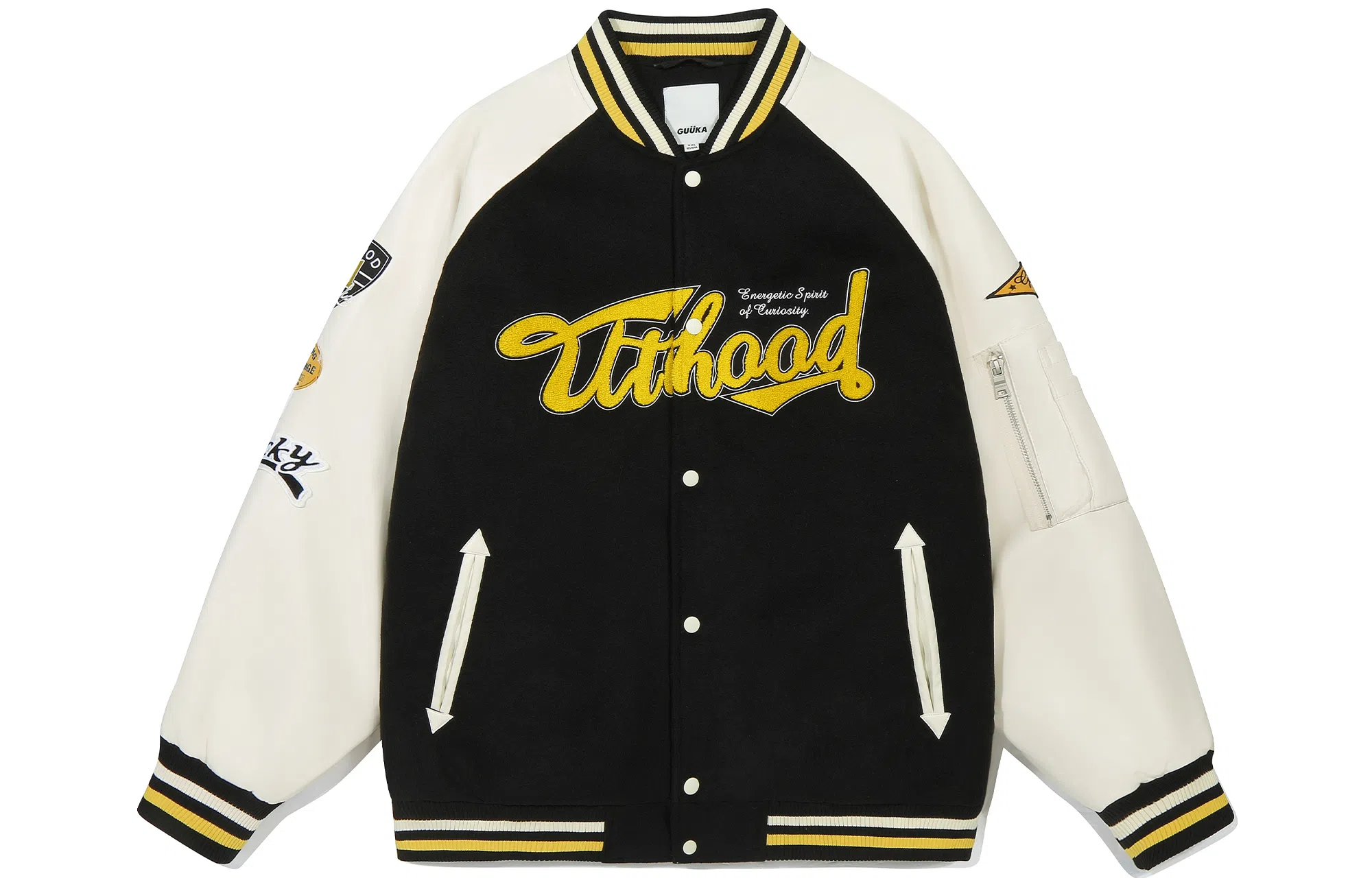 Guuka Classic Varsity Jacket Black