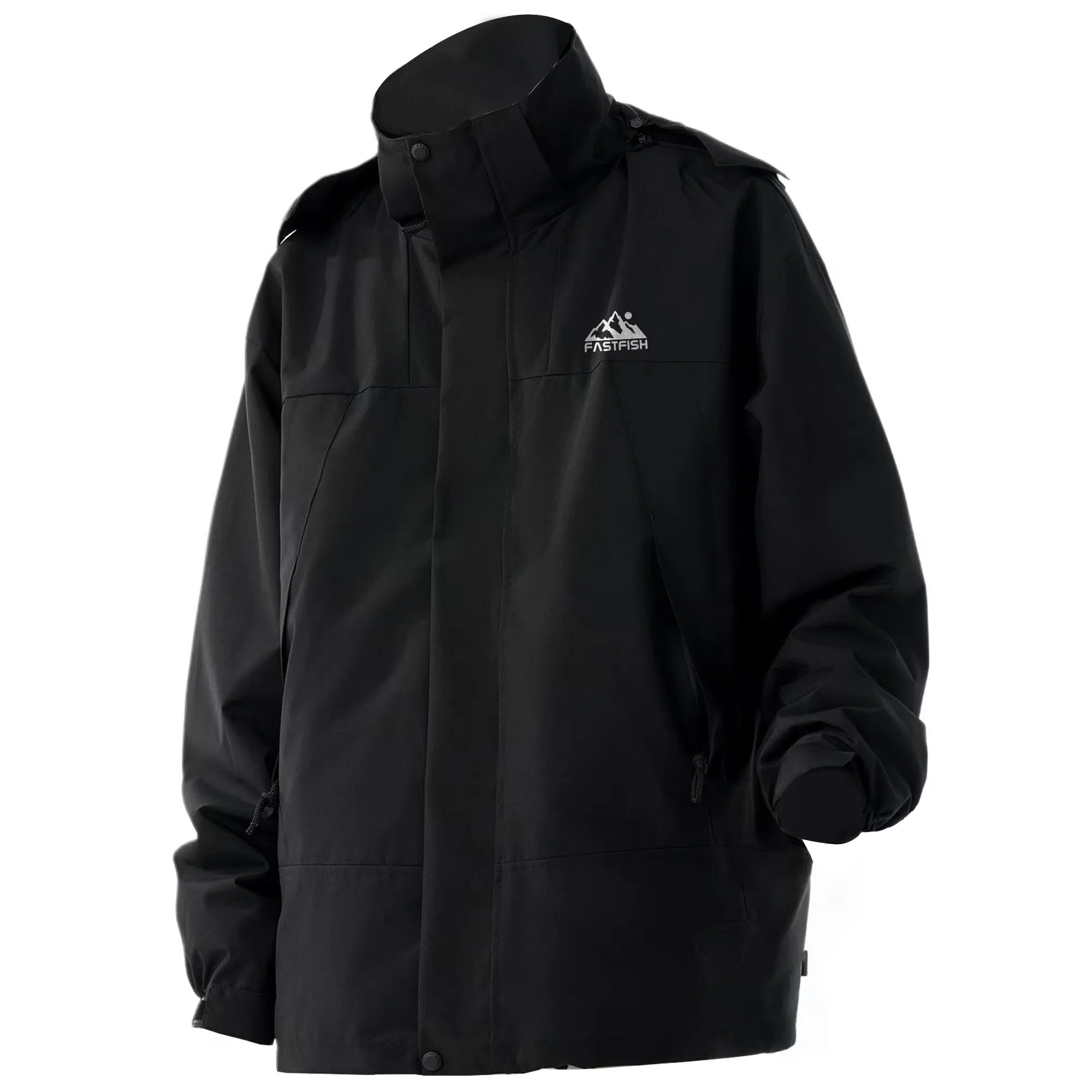 快鱼  高峰极寒抗寒全天候系列加厚加绒可拆卸内胆三合一连帽  防水防风耐磨保暖冲锋衣 男女同款