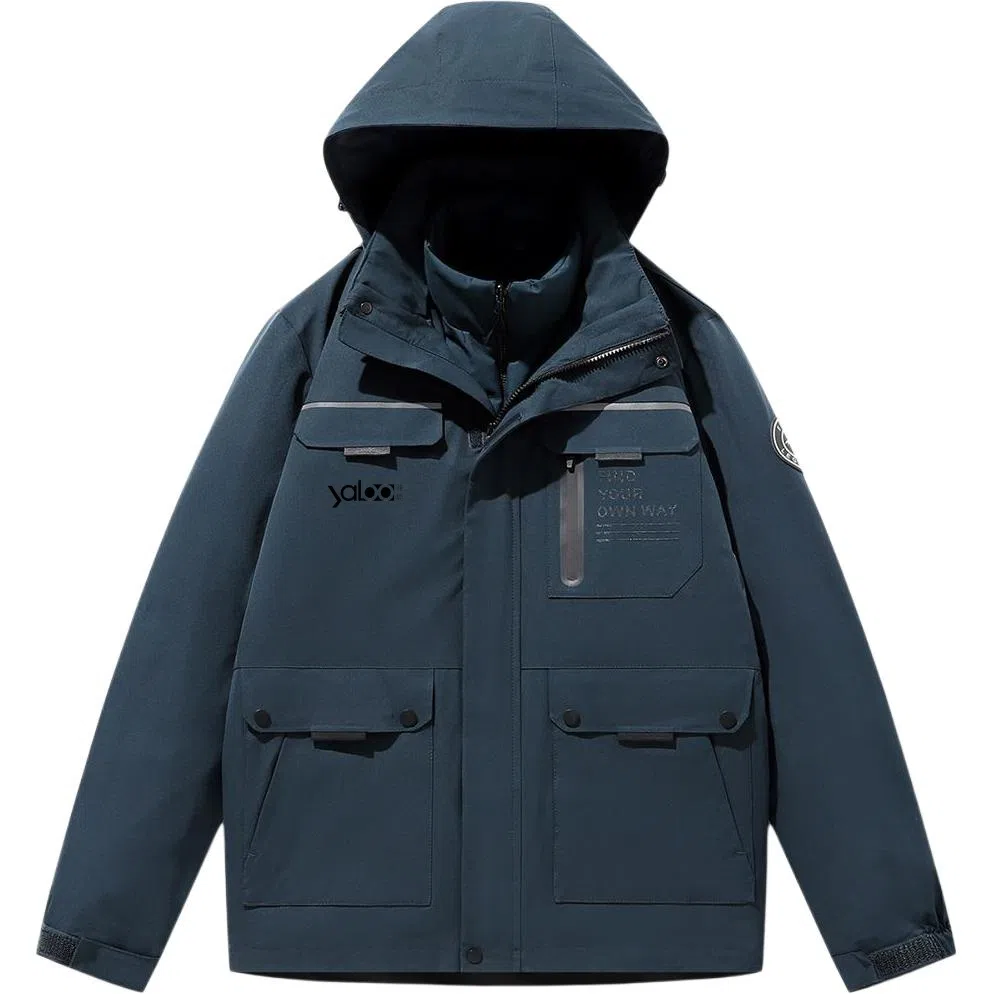 雅鹿优选  双层锁温长袖  防水防风透气耐磨保暖冲锋衣 男款