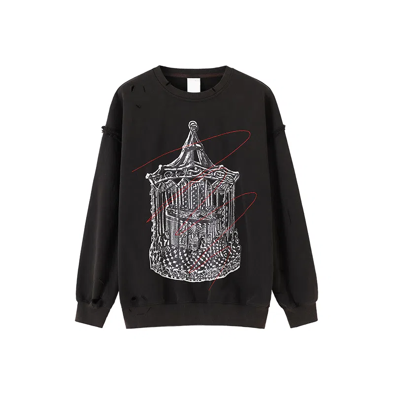 CONP Broken Carousel Long Sleeve Sweatshirt Dark Gray