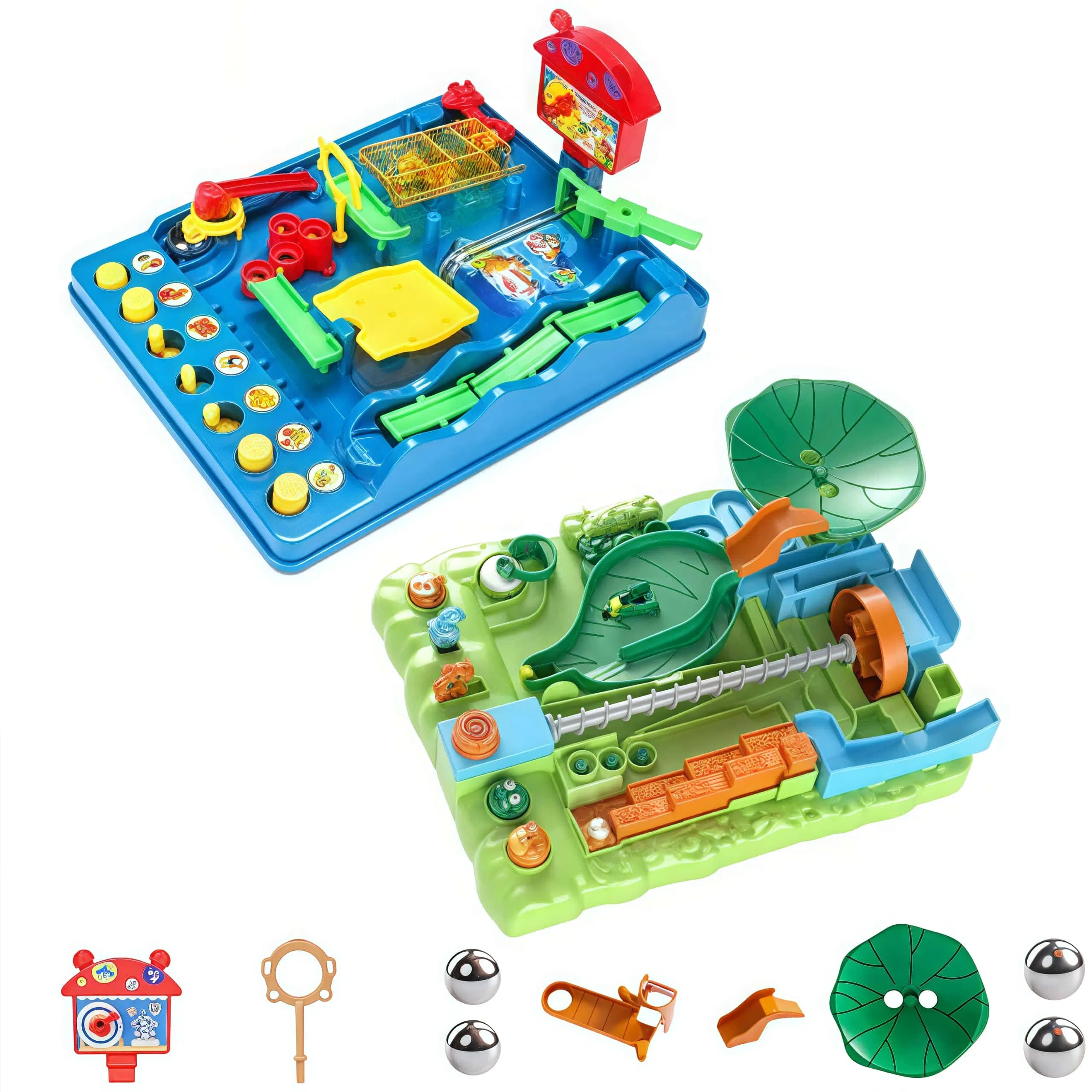 古欧 趣味丛林闯关大冒险滚珠轨道 社交互动  早教益智玩具