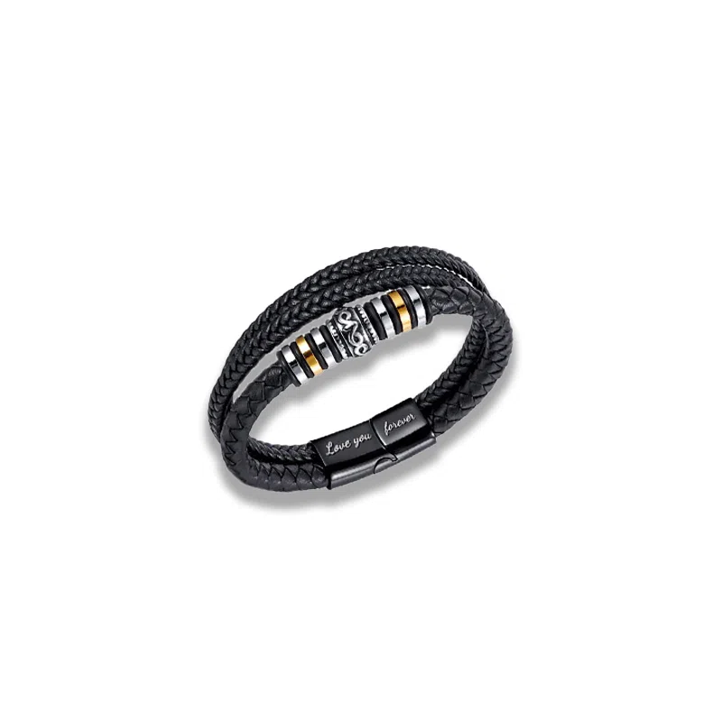 大唐国鼎 民族风磁扣小众时尚简约设计潮酷个性小众高级感森系高级感本命年财运 好运 皮革 手环 男款